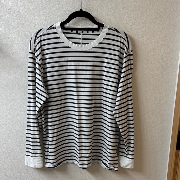 lululemon athletica Tops - lululemon athletica Monochrome Striped Long Sleeve Tee